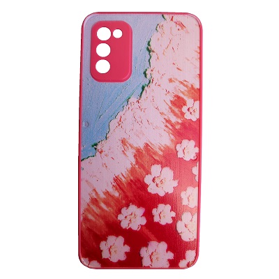 Husă colorată Samsung Galaxy A02S / M02S Flori Roz Inchis