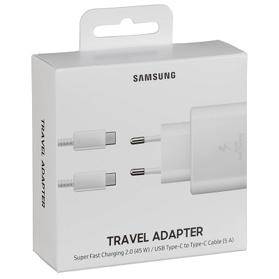 Incarcator Retea Super Fast Charger 45W Samsung, port USB-C, cablu Type-C Type-C detasabil, Alb, EP-TA845XWEGWW – GSM