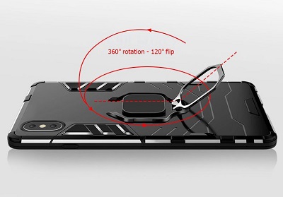 Husă Antisoc Iphone 14 Pro (6,1") Black Ring Armor - imagine 3
