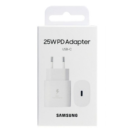 Incarcator Retea Super Fast Charger 25W Samsung, port Type-C, fara cablu, Alb, EP-TA800NWEGEU