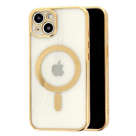 Husă silicon Iphone 13 Mini (5,4") Gold Magsafe
