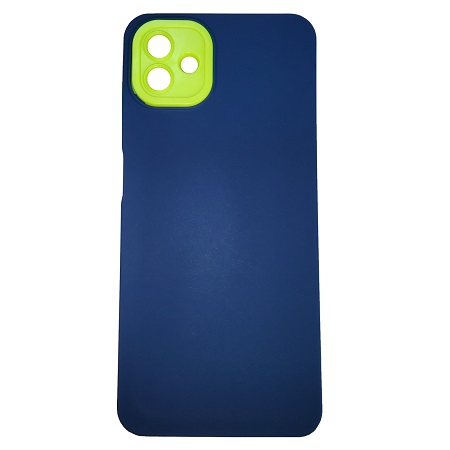 Husă colorată Samsung Galaxy A03 Albastra cu camera Lime