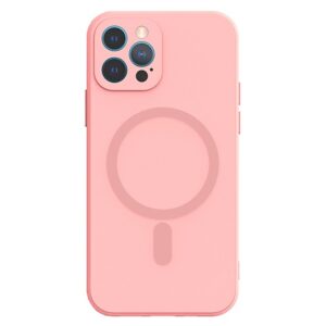 Husă silicon Iphone 14 Plus (6,7") Light Pink Magsafe