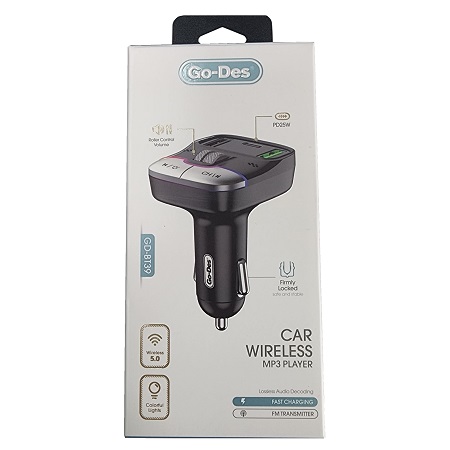 Modulator FM Go-Des GD-BT39 Incarcator Auto Type C PD25W + 2*USB QC 3.0