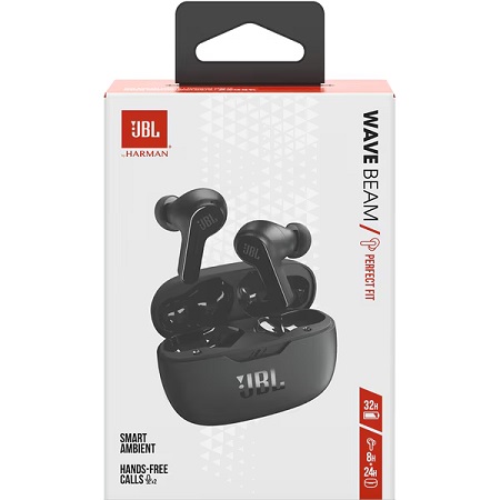 Casti Bluetooth JBL Wave BEAM TWS Black