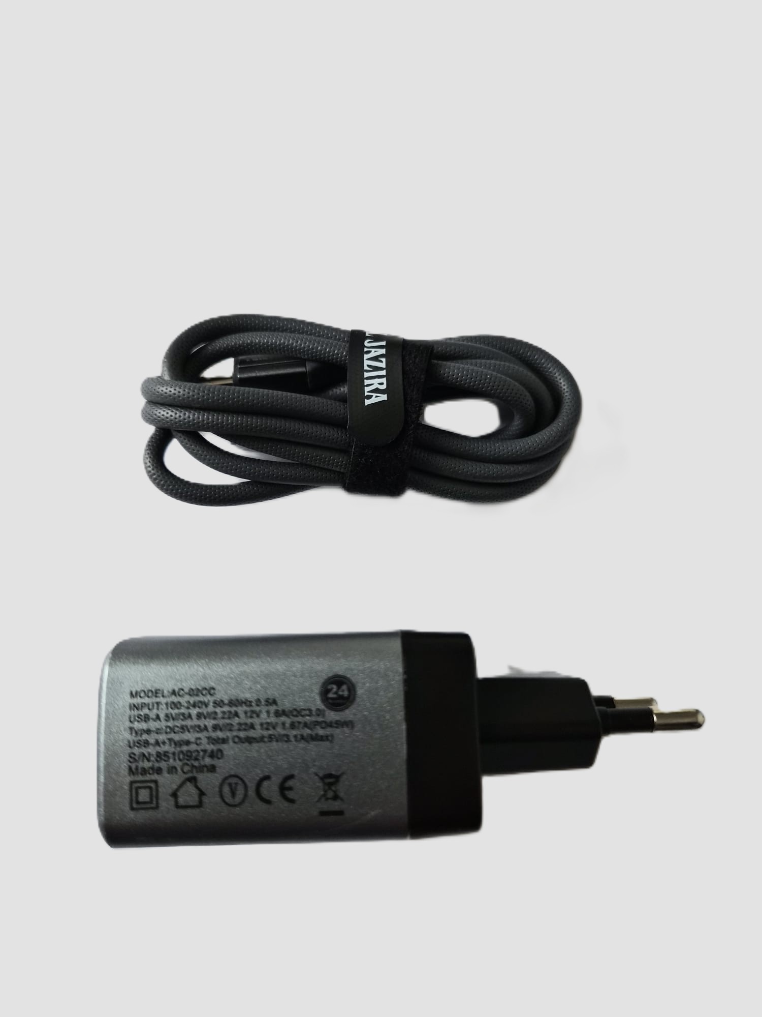Incarcator Retea Fast Charger Type-C + Cablu Date Type-C - Type-C 45W AC-02CC - imagine 2