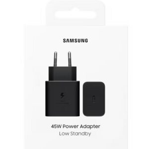 Incarcator Retea Super Fast Charger 45W Samsung, port USB-C, fara cablu, 5A, Negru, EP-T4511NBEGEU