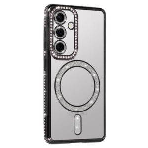 Husă silicon Iphone 13 (6,1") Magsafe Bling Negru