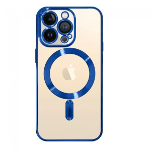Husă silicon Iphone 17 Albastru Magsafe