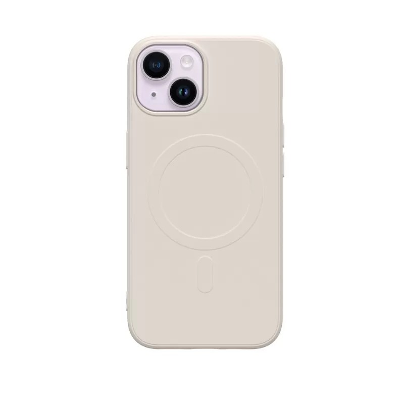 Husă silicon Iphone 15 Pro Magsafe Cellara Bej